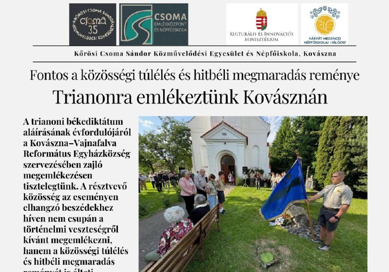 Trianonra emlékeztünk Kovásznán