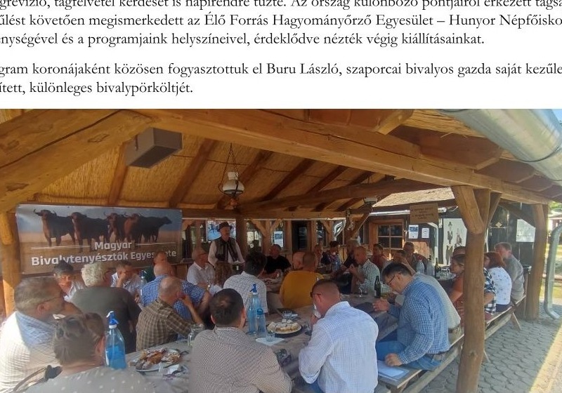 Magyar Bivalytenyésztők közgyűlése Kiscsőszön