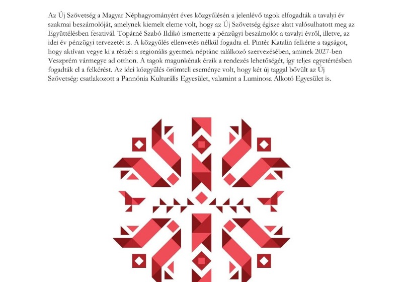 Megtartottuk az Új Szövetség a Magyar Néphagyományért szervezet közgyűlését