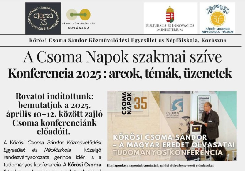 A Csoma Napok szakmai szíve - Konferencia 2025: arcok, témák, üzenetek.