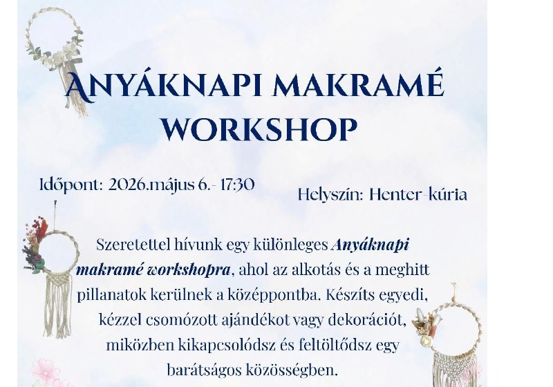 Anyáknapi makramé workshop