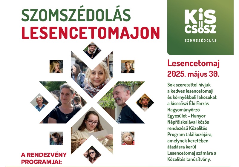 Szomszédolás Lesencetomajon
